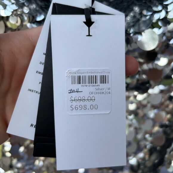 Retrofete Nolia Sequin Embellished strapless dress size Medium NWT - Picture 8 of 11